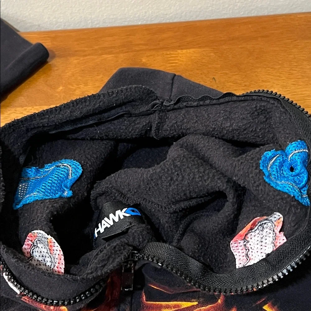 Tony Hawk  Skeleton Hoodie - Black and Orange Size Medium - Picture 10 of 11